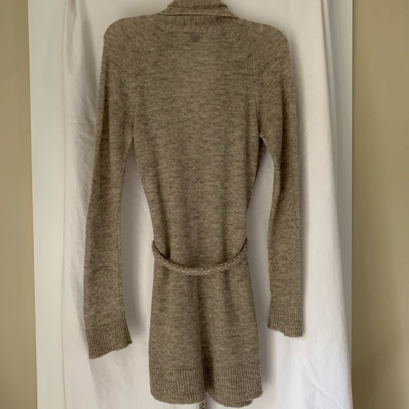 Theory alpaca/wool blend loose knit belted cardigan - Picture 5 of 7